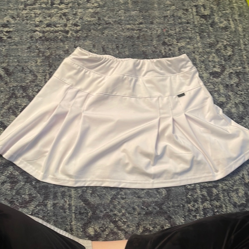 White athletic skort